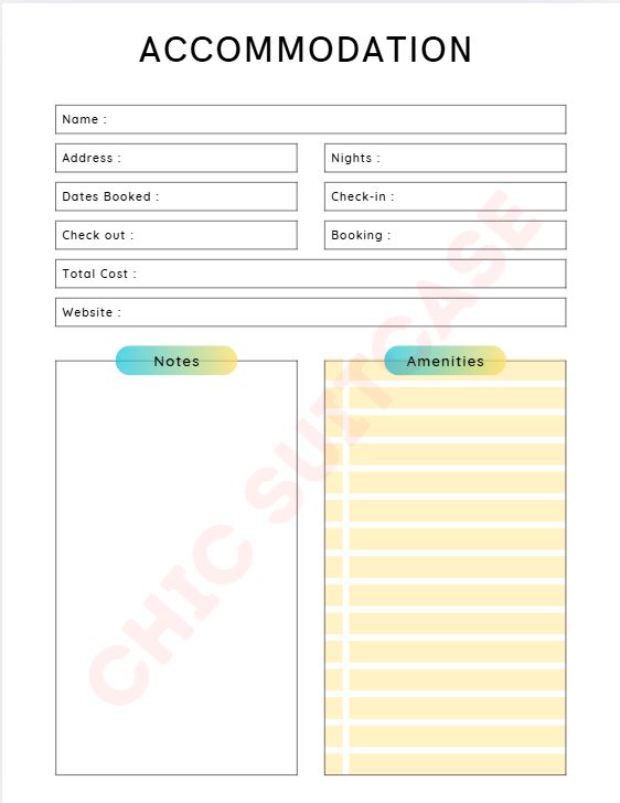 Travel Planner DIGITAL DOWNLOAD