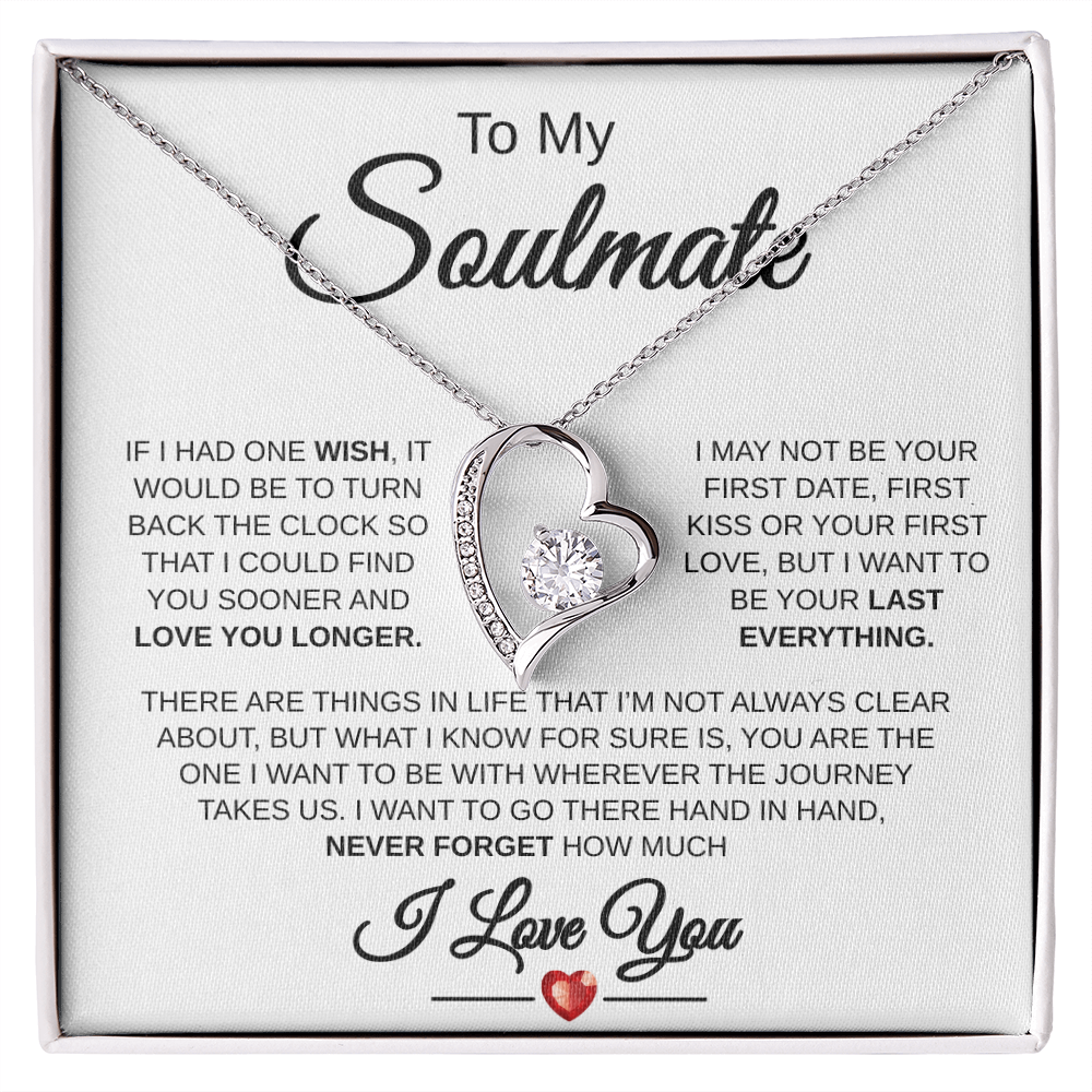 "To My Soulmate" Forever Love Necklace: A Timeless Symbol of Your Unbreakable Bond